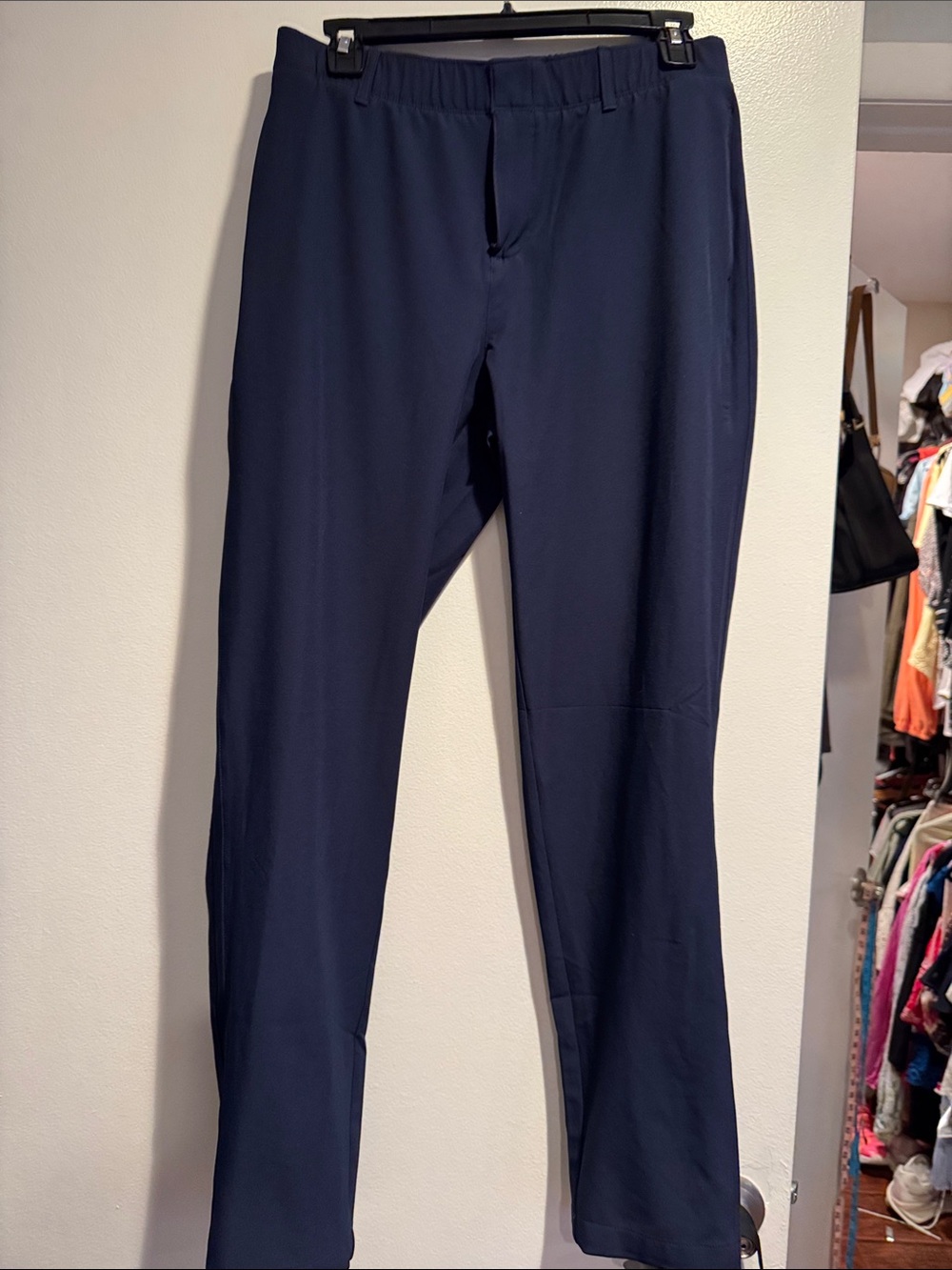 Women’s Navy Straight-Leg Pants